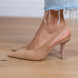 Helena - Nude Slingback High Heels