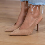 Helena - Nude Slingback High Heels