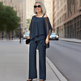 Sarah - Chiffon Top and Wide-Leg Pants Duo
