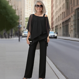 Sarah - Chiffon Top and Wide-Leg Pants Duo