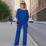 Sarah - Chiffon Top and Wide-Leg Pants Duo