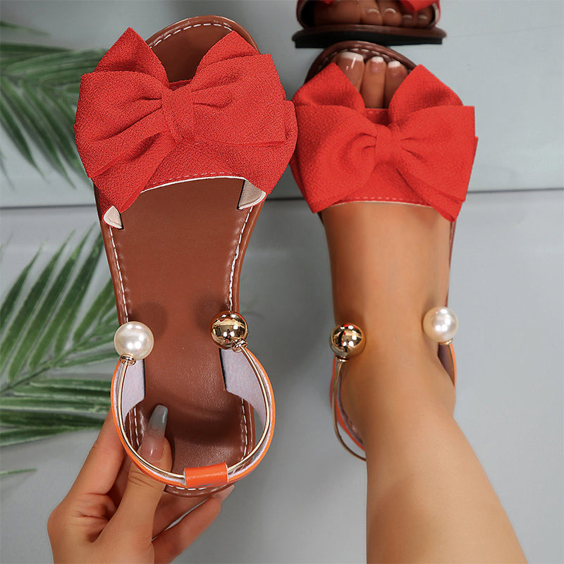 Cambria - Pearl Accented Strap Sandals
