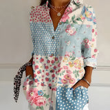 Melodie - Chic Floral Button-Up Shirt