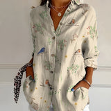 Melodie - Chic Floral Button-Up Shirt