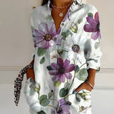 Melodie - Chic Floral Button-Up Shirt
