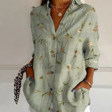 Melodie - Chic Floral Button-Up Shirt
