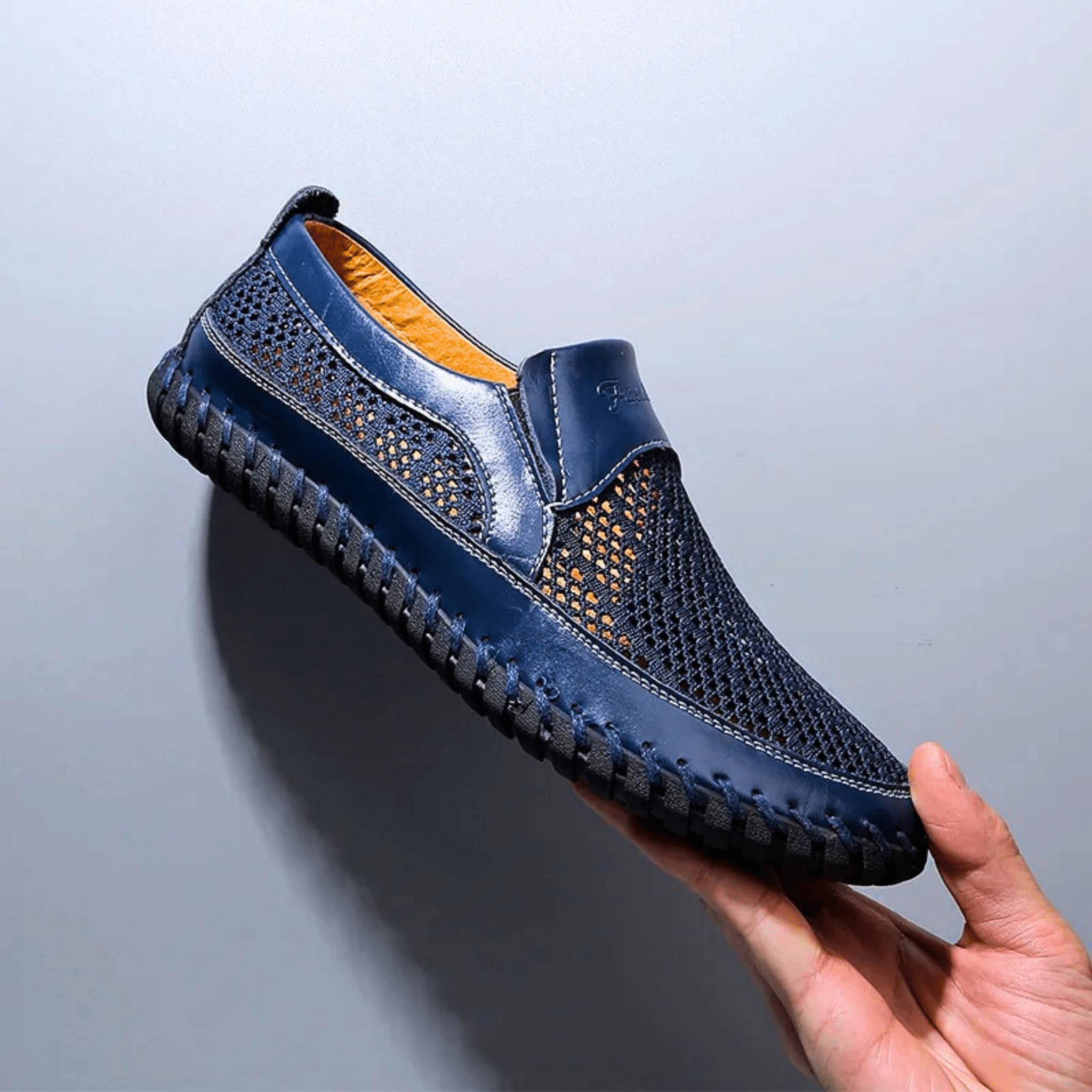 Ethan - Lightweight Leather Slip-On Sneakers