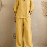Maribel | Wide-Leg Pants with Batwing Sleeves